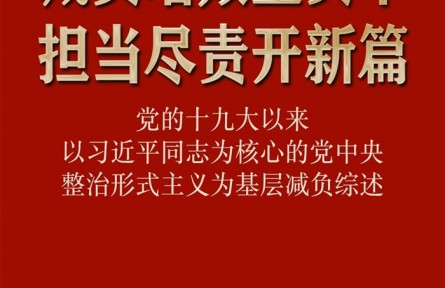 減負增效重實干 擔當盡責開新篇——黨的十九大以來以習近平同志為核心的黨中央整治形式主義為基層減負綜述